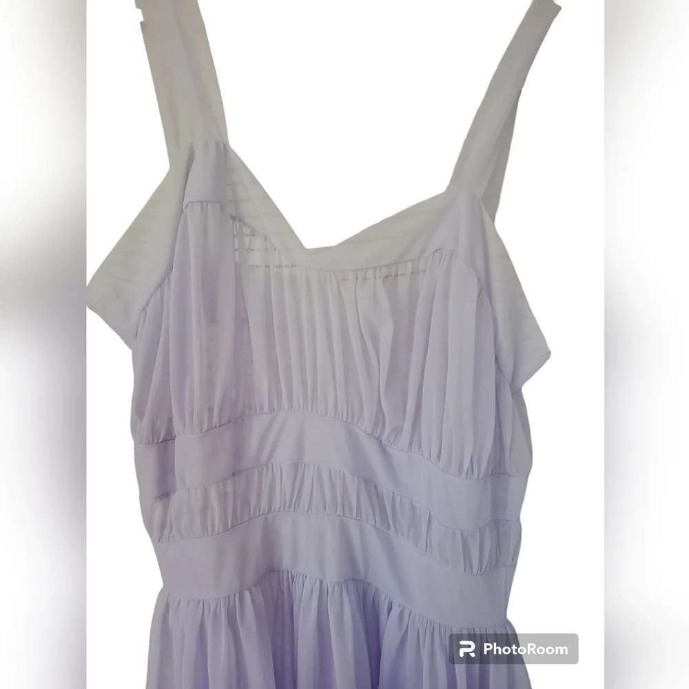 VINTAGE VAN ROALTE SLIP NIGHTGOWN PURPLE OMBRE Angelmist 50s sz34 - Picture 2 of 7